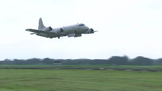 P3C反潛機開投彈艙　模擬攻擊潛艦