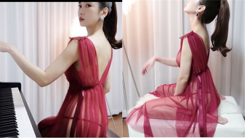 清純女星脫了　薄紗沒穿胸罩任人看