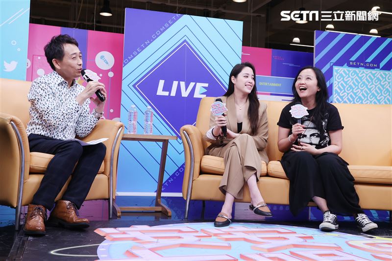 歐陽妮妮、導演謝禮如安安大明星(戲劇宣傳) 。（記者邱榮吉/攝影）