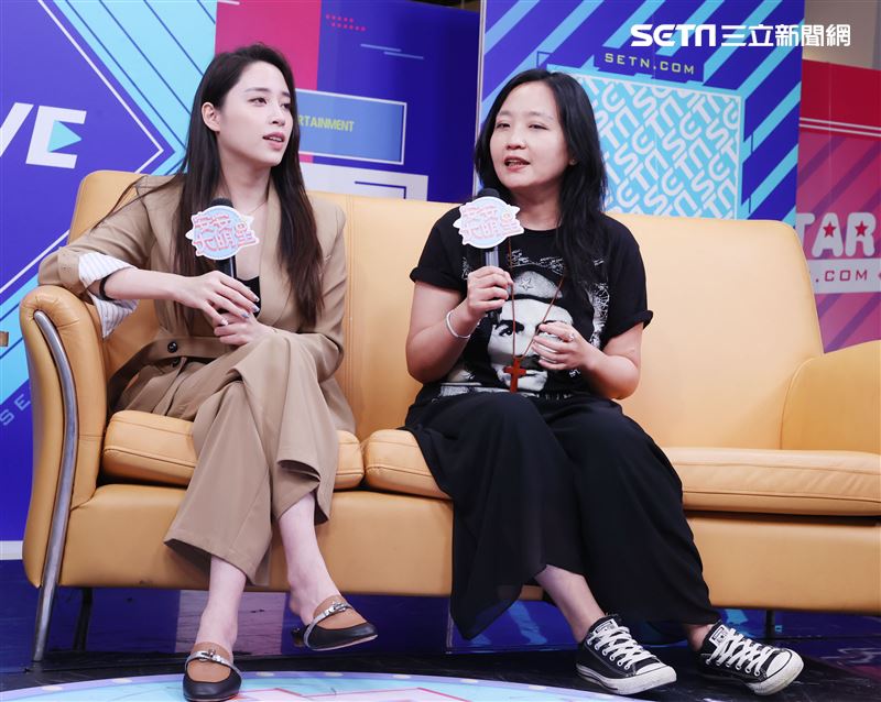 歐陽妮妮、導演謝禮如安安大明星(戲劇宣傳) 。（記者邱榮吉/攝影）