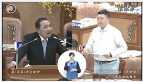 侯友宜,何博文（圖／新北市議會直播）