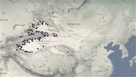 澳洲智庫24日公布研究指出，中國在新疆設立超過380個拘留中心，比先前所估算的多很多。（圖／翻攝自xjdp.aspi.org.au）