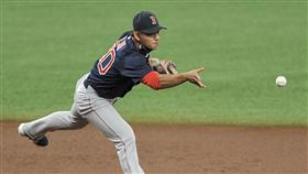 ▲波士頓紅襪林子偉是超級工具人，守過8個守備位置。（資料照／美聯社／達志影像）