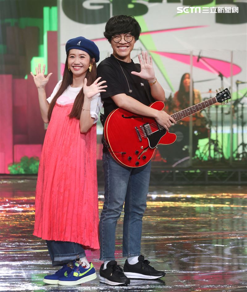 「第55屆電視金鐘獎」主持人盧廣仲、Lulu彩排。（記者邱榮吉/攝影）