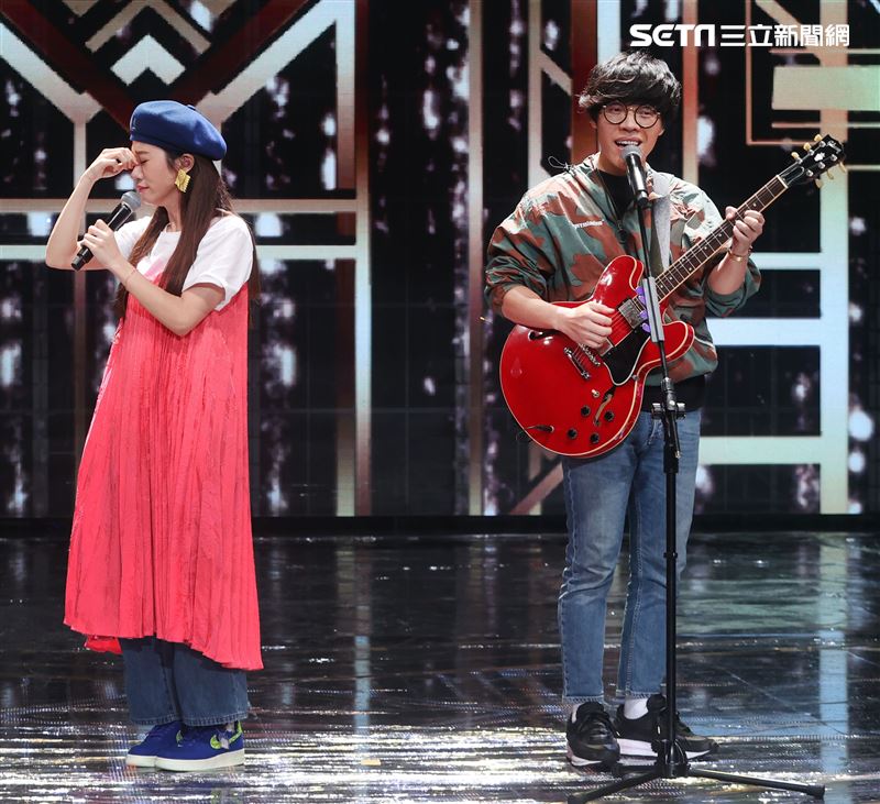 「第55屆電視金鐘獎」主持人盧廣仲、Lulu彩排。（記者邱榮吉/攝影）