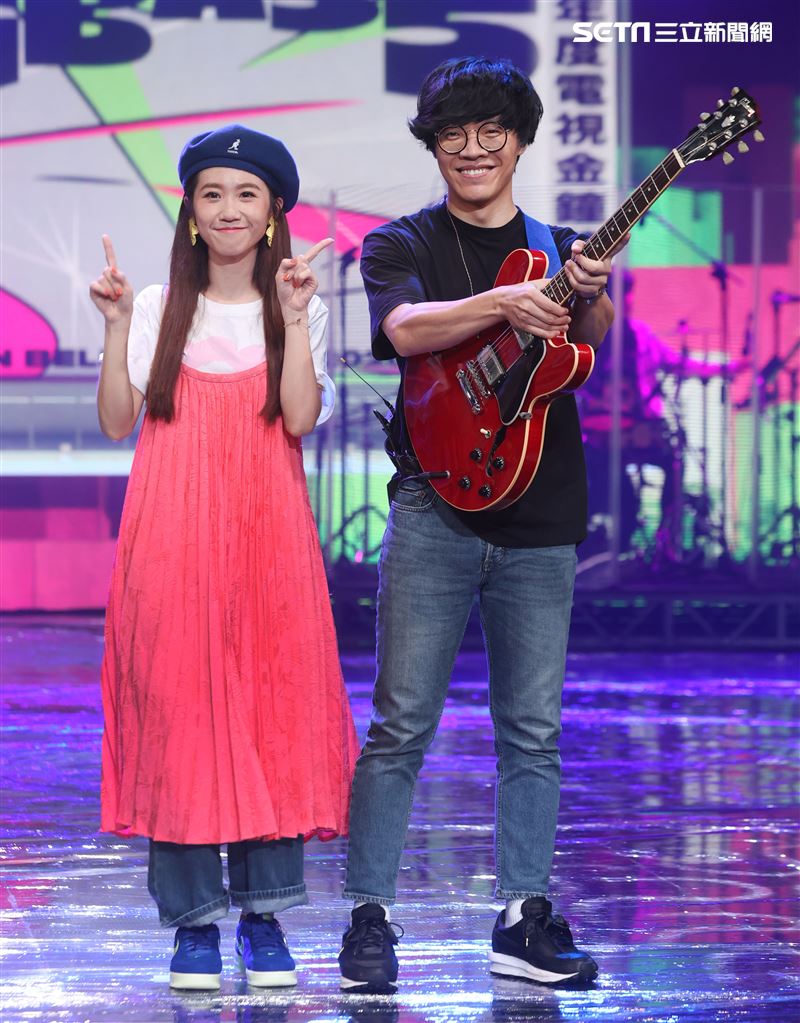 「第55屆電視金鐘獎」主持人盧廣仲、Lulu彩排。（記者邱榮吉/攝影）