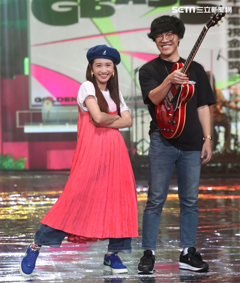 「第55屆電視金鐘獎」主持人盧廣仲、Lulu彩排。（記者邱榮吉/攝影）