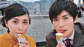 《信用詐欺師JP：公主篇》成了三浦春馬、竹內結子的大螢幕遺作，去年兩人去香港宣傳時合照。（圖／IG）