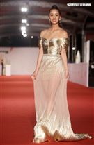 第55屆金鐘獎星光大道明星爭豔莫允文。（記者邱榮吉、林聖凱/攝影）