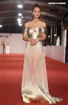 第55屆金鐘獎星光大道明星爭豔莫允文。（記者邱榮吉、林聖凱/攝影）