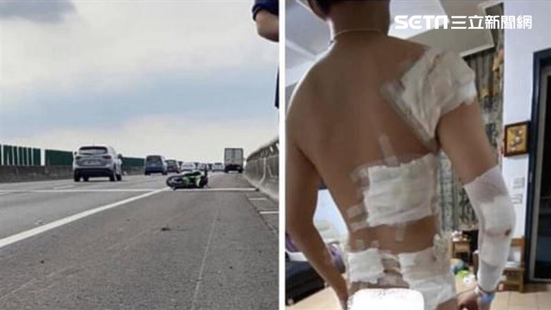 重機遭路殺！貨車路肩超車騎士慘噴飛