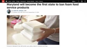 馬里蘭州禁用保麗龍(圖/翻攝自CNN)