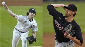 ▲洋基季後賽首戰推柯爾（Gerrit Cole）強碰印地安人三冠王畢柏（Shane Bieber）。（圖／美聯社／達志影像）