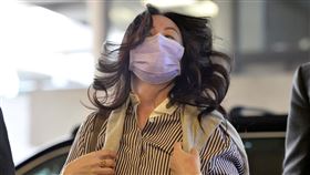 ▲華為公主孟晚舟出庭戴「台灣製MIT」口罩。（圖／路透社）