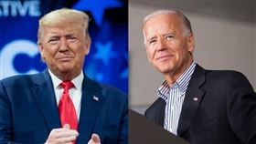 美國總統大選首場辯論29日登場，聲勢頗旺的民主黨候選人拜登（右）與亟欲拉抬民調的總統川普（左）未登台就先傳出煙硝味。（左圖取自facebook.com/DonaldTrump、右圖取自facebook.com/joebiden）