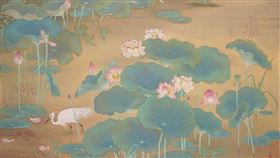 國美館30日宣布加入Google藝術與文化的行列，在平台上解密上百件精選典藏作品，包含油畫、水彩畫、膠彩畫、水墨畫、書法、攝影及雕塑等，全球網友都能看到。圖為國寶畫作林玉山「蓮池」。（國美館提供）中央社記者鄭景雯傳真　109年9月30日