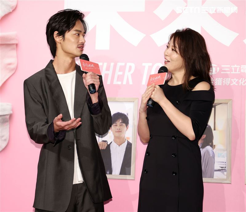 劉品言、夏騰宏出席「未來媽媽」第三波卡司發布會。（記者邱榮吉/攝影）