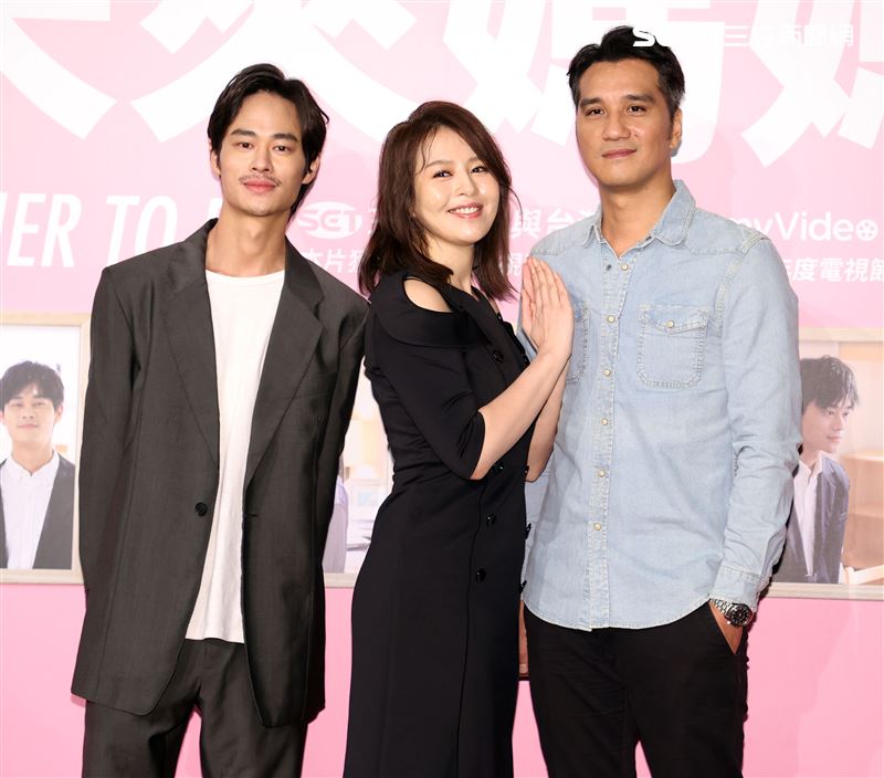 夏騰宏、劉品言、馬志翔出席「未來媽媽」第三波卡司發布會。（記者邱榮吉/攝影）