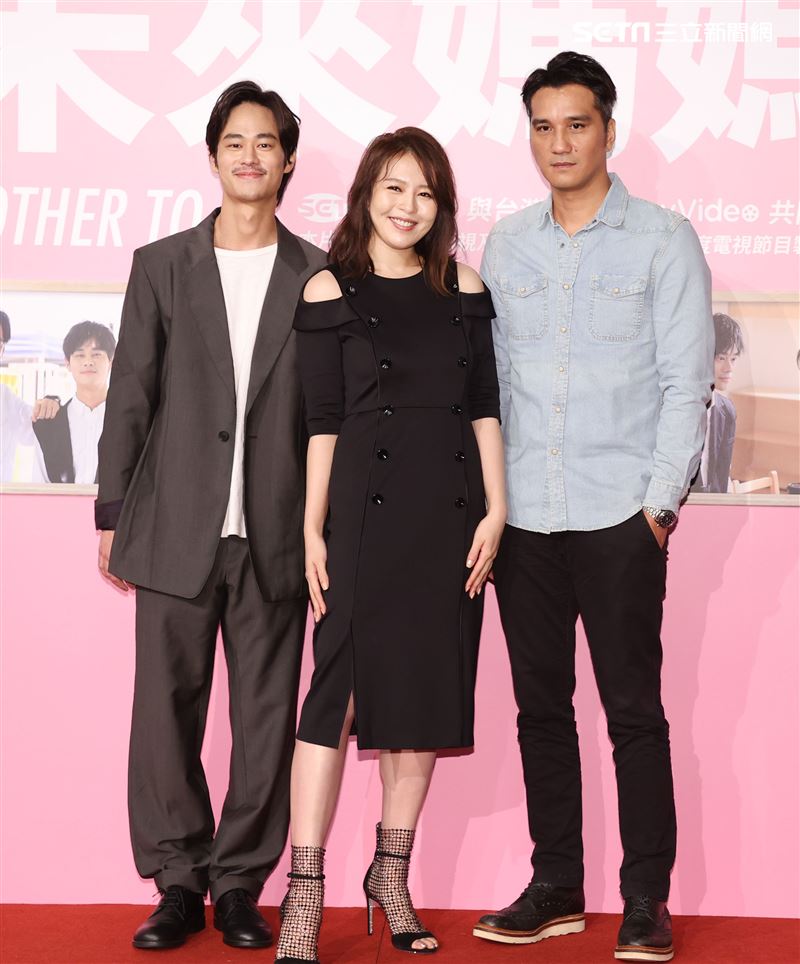夏騰宏、劉品言、馬志翔出席「未來媽媽」第三波卡司發布會。（記者邱榮吉/攝影）