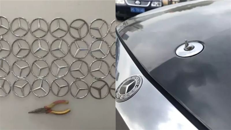 他偷賓士車標想做這個　警傻眼揭真相