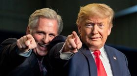 眾議院共和黨領袖凱文·麥卡錫、美國總統川普（圖／翻攝自Kevin McCarthy官方推特）