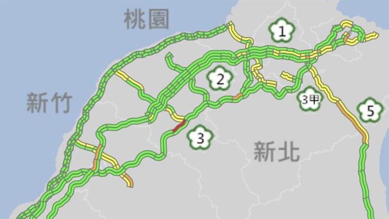 不斷更新／國道「綠油油」 行車順暢
