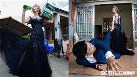 婚紗,灌酒,新娘,另類(洪先生 授權提供)