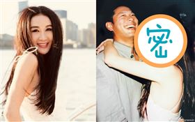 ▲溫碧霞曬出20年前和老公的結婚照。（圖／翻攝自微博）