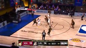 NBA／糗！熱火放詹皇超大三分空檔
NBA,季後賽,洛杉磯湖人,LeBron James,三分球,空檔
翻攝自推特