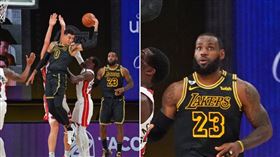 NBA／扮魔術強森耍帥　庫茲馬糗大
NBA,季後賽,洛杉磯湖人,Kyle Kuzma,魔術強森,傳球
翻攝自推特