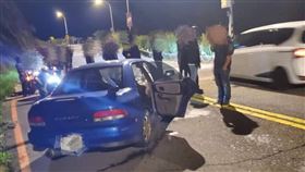 陽明山,馬槽橋,硬皮鯊,自撞 翻攝畫面
