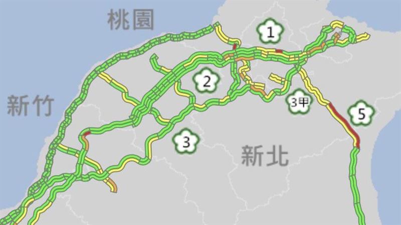 不斷更新／國5已狂塞8小時淪停車場