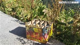 民眾上武嶺放煙火，垃圾還亂丟／中橫路況交通資訊站臉書提供