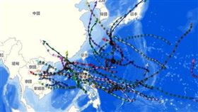台灣每到夏天7、8月，最怕的就是颱風襲台，但2020年卻是猶如穿上「金鐘罩」一般，即使有颱風生成，也是巧妙地繞過台灣。（圖／翻攝自氣象局）
