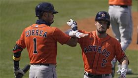 ▲布瑞格曼（Alex Bregman）連4年10月6日開轟。（圖／美聯社／達志影像）