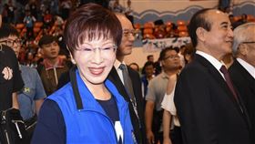 國民黨前主席洪秀柱出席國民黨全代會。 （圖／記者林敬旻攝）