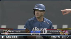 ▲火腿隊王柏融敲出安打。（圖／翻攝自推特）