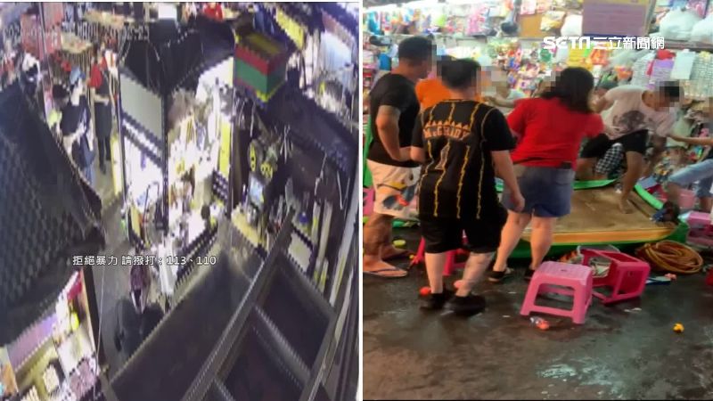 夜市遭移椅跌倒？愛女喊痛父撂人翻桌