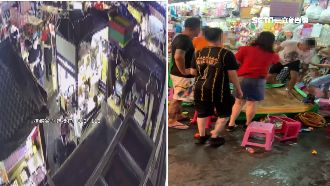 夜市遭移椅跌倒？愛女喊痛父撂人翻桌