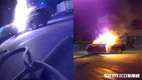 彰化兩車對撞火燒車／翻攝畫面