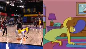 NBA／模仿美枝？詹皇遭調侃網笑翻
NBA,季後賽,洛杉磯湖人,LeBron James,美枝,辛普森
翻攝自推特