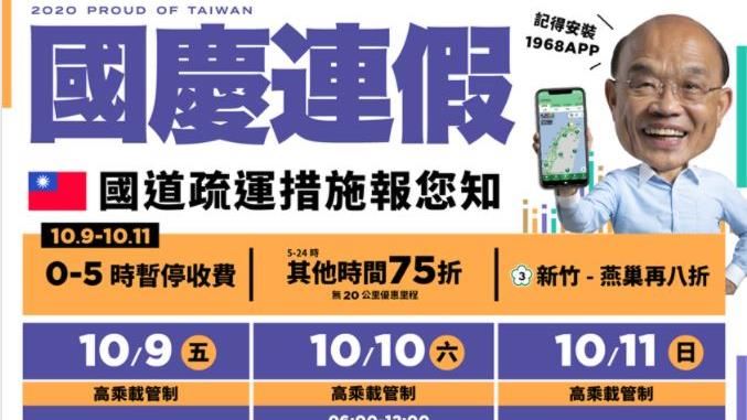 國慶連假怕塞嗎？一張圖秒懂國道攻略