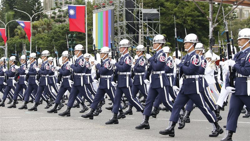 多圖／國慶大典今預演帥氣儀隊搶先看