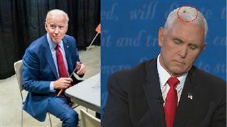 彭斯頭上蒼蠅成話題　拜登拿蒼蠅拍諷