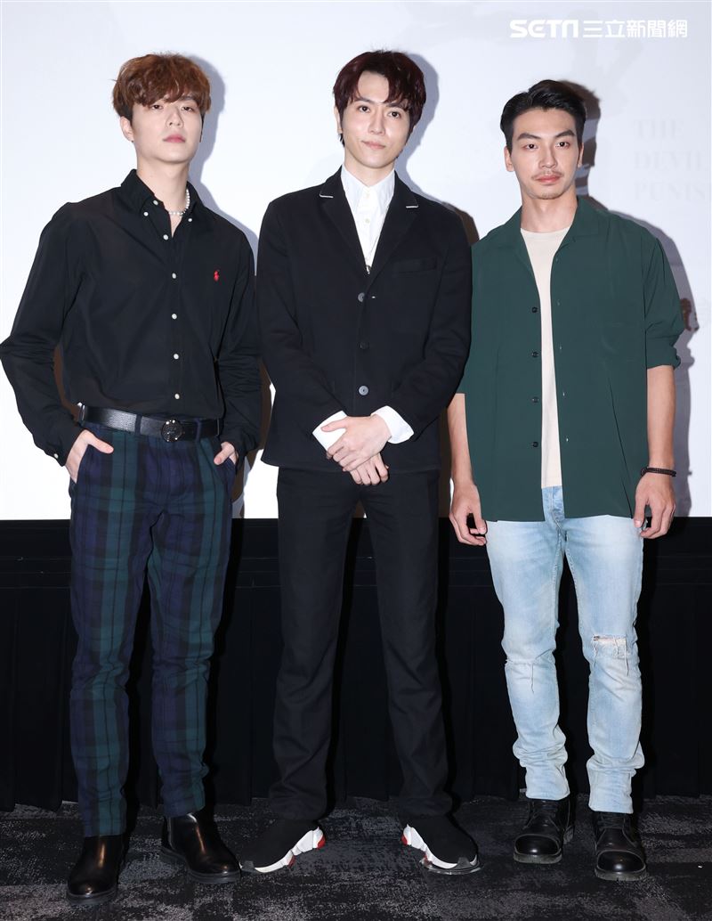 「天巡者」演員王碩瀚、陳璽安、張洛偍。（記者邱榮吉/攝影）