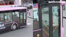 國慶大會預演，黑鷹直升機垂降特勤，維安特勤裝甲車撞破公車破璃，維安攻堅