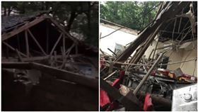 翁慶80歲大壽　下秒餐廳坍塌…26親友全被埋（圖／翻攝自梨視頻、微博）