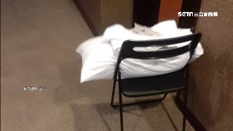 酒店備品擺門口　業者：船員等船班