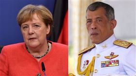 德國總理梅克爾、泰皇/泰王瓦吉拉隆功（圖／達志影像、翻攝自推特）