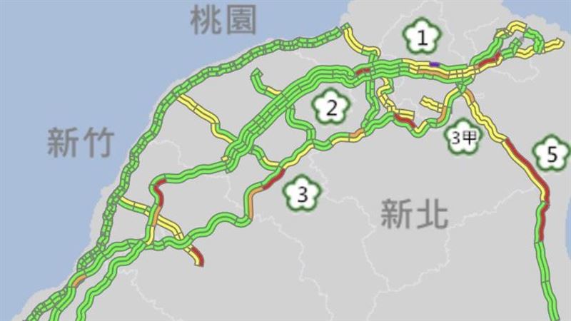 不斷更新／超塞！國5估塞到晚間8點